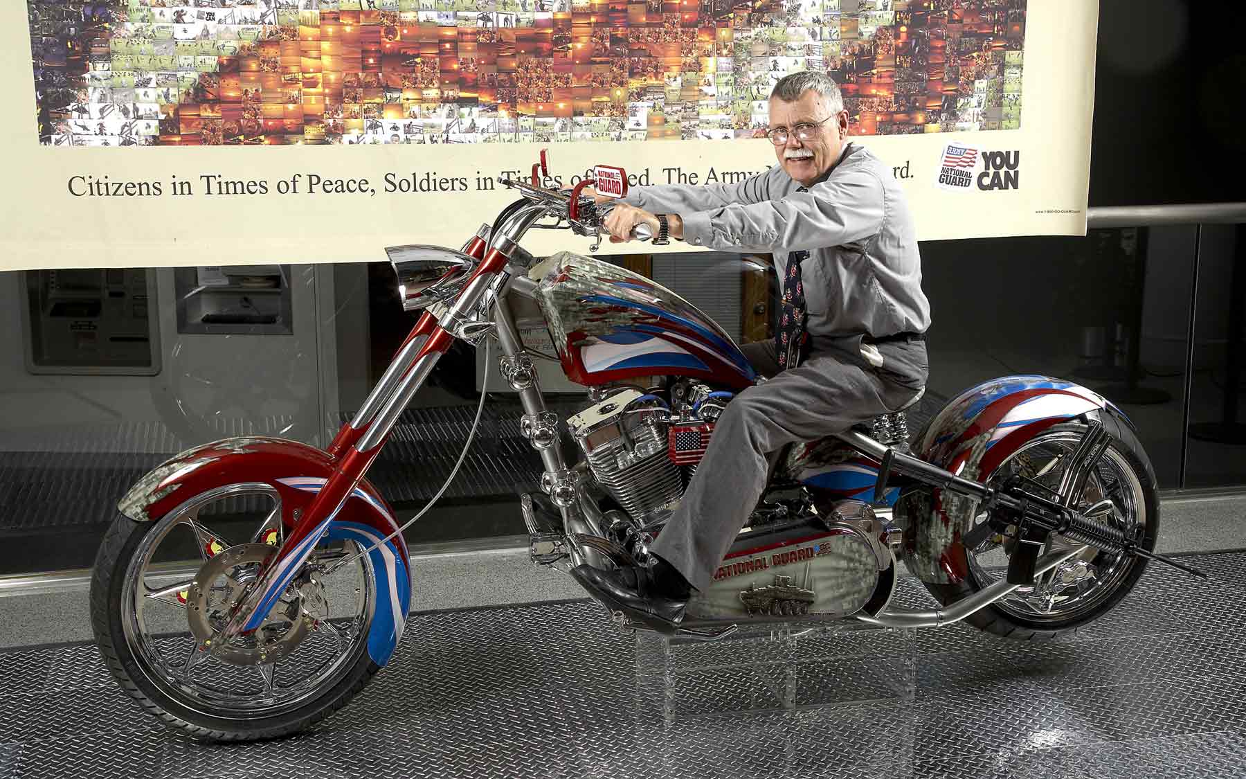 Jack Espinal on the Guard's Patriot Chopper